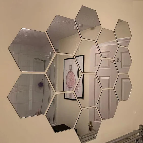 Acrylic hexagon mirror