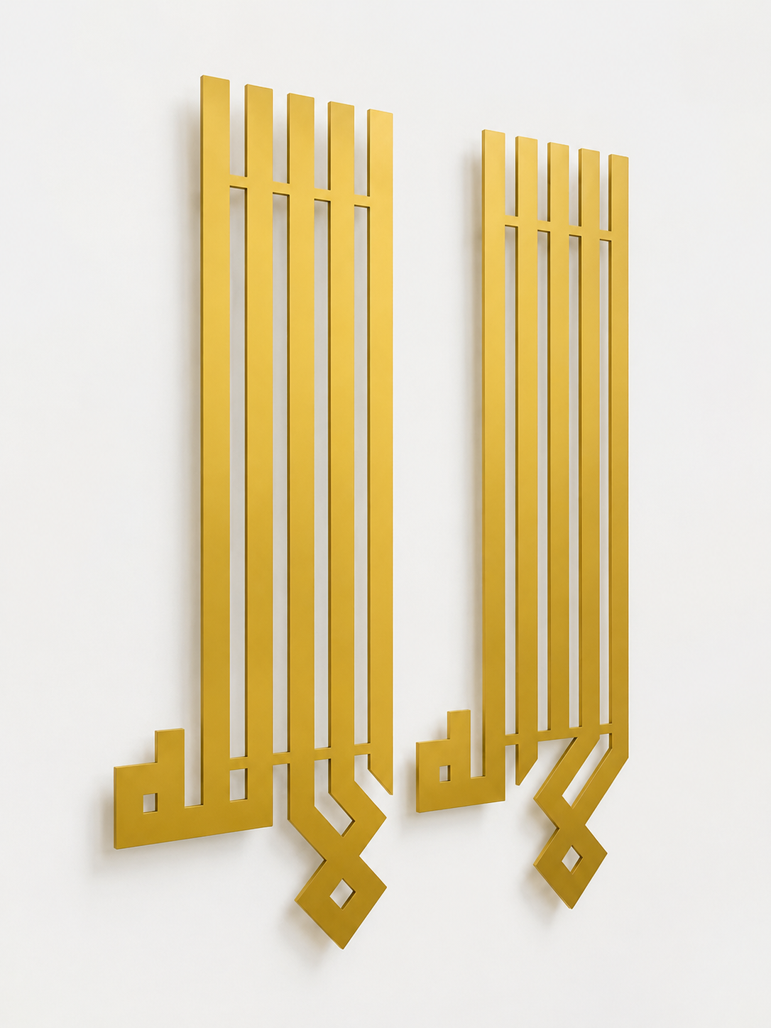 Kalima Tayyaba Premium Metal Wall Art Pair — Lā ilāha illallāh