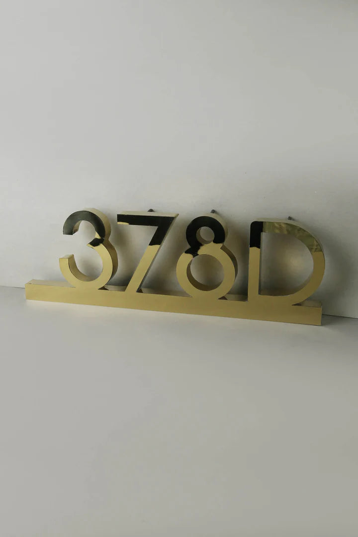 Stainless Steel House Number - gold