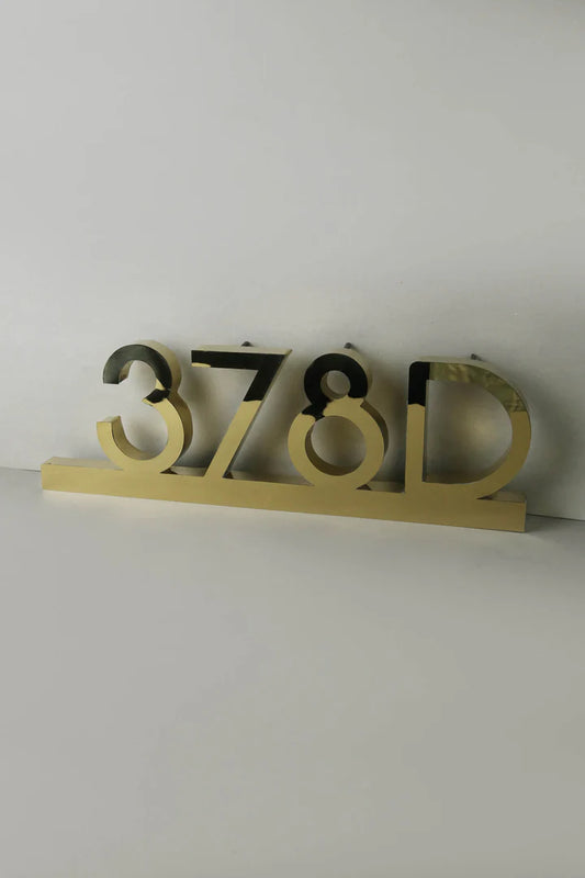 Stainless Steel House Number - gold